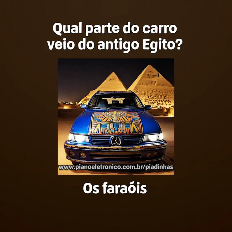 Qual parte do carro veio do antigo Egito?

Os faraóis