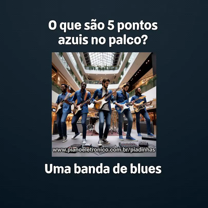 O que são 5 pontos azuis no palco?

Uma banda de blues