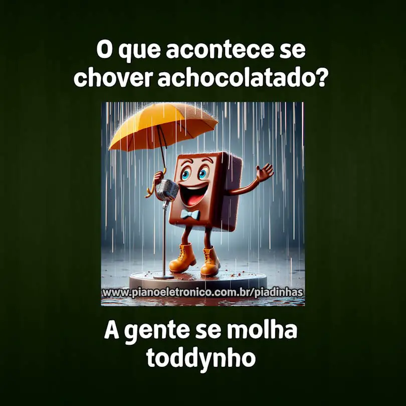 O que acontece se chover achocolatado?

A gente se molha toddynho