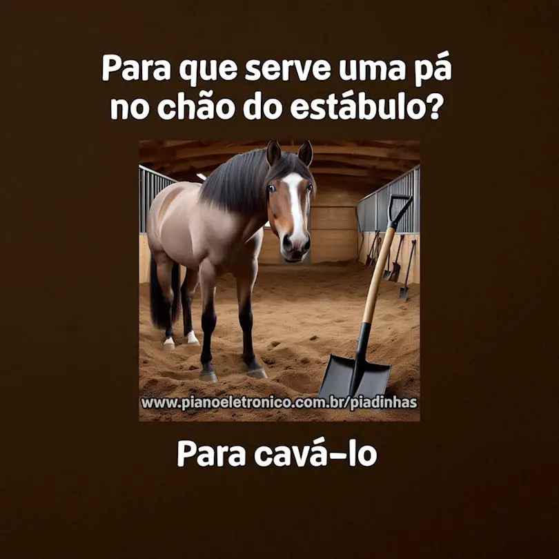 Para que serve uma pá no chão do estábulo?

Para cavá-lo