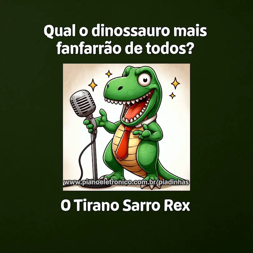 Qual o dinossauro mais fanfarrão de todos?

O Tirano Sarro Rex
