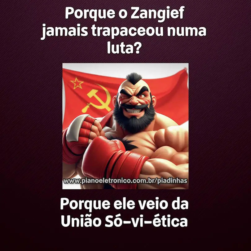 Porque o Zangief jamais trapaceou numa luta?

Porque ele veio da União Só-vi-ética