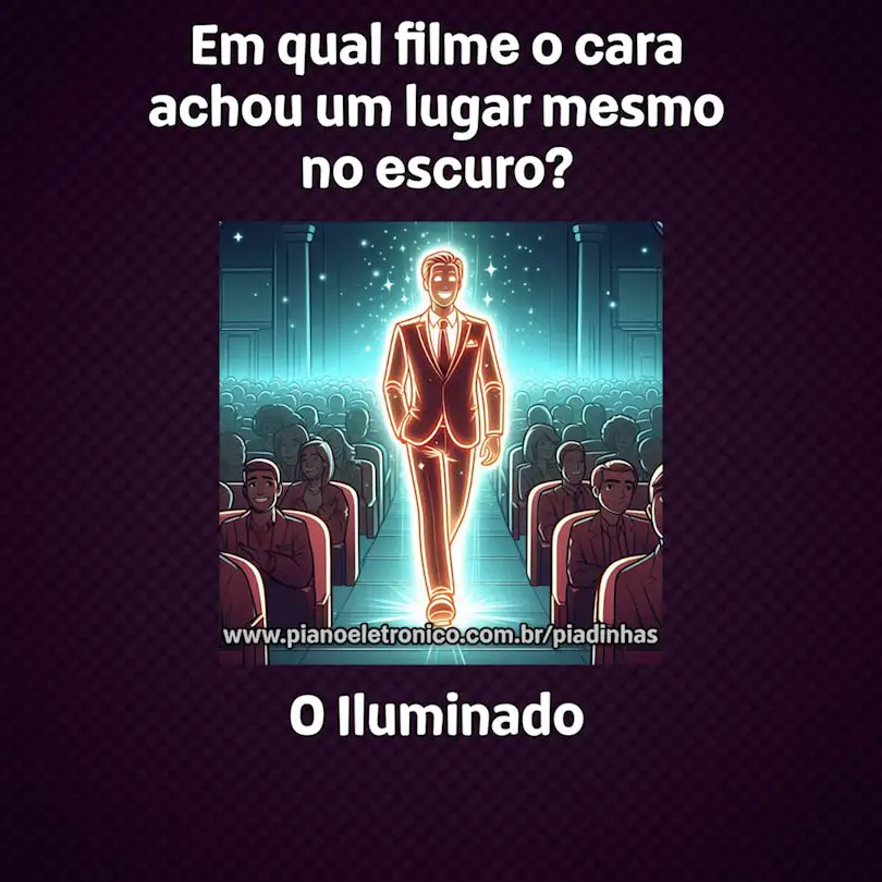 Em qual filme o cara achou um lugar mesmo no escuro?

O Iluminado