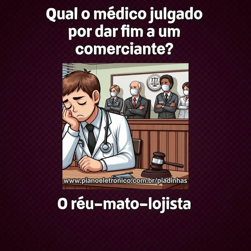 Qual o médico julgado por dar fim a um comerciante?

O réu-mato-lojista