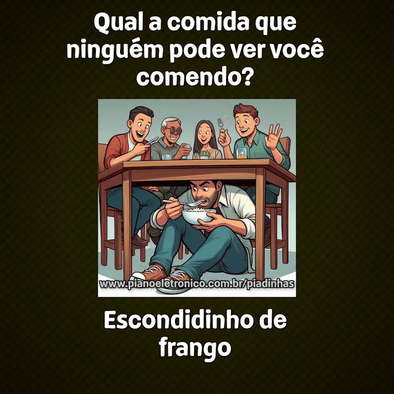 Qual a comida que ninguém pode ver você comendo?

Escondidinho de frango