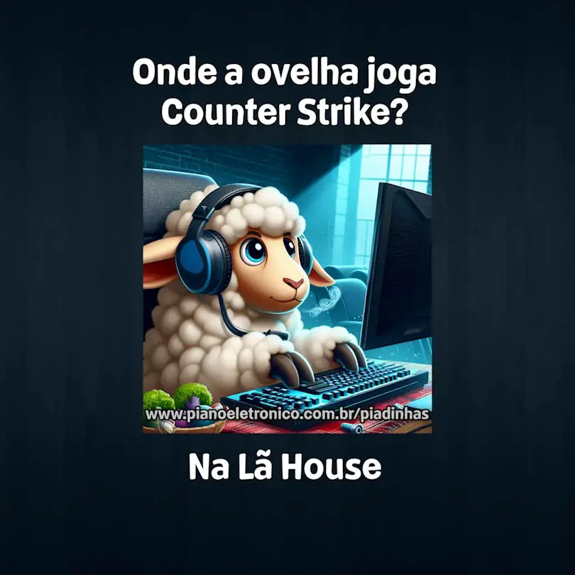 Onde a ovelha joga Counter Strike?

Na Lã House